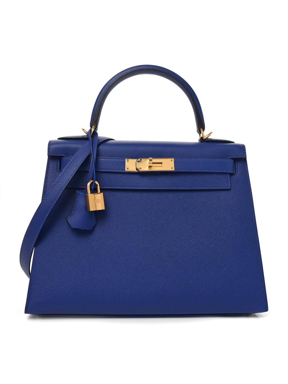 Hermes Epsom Kelly Sellier 28 Bleu #345623H17B